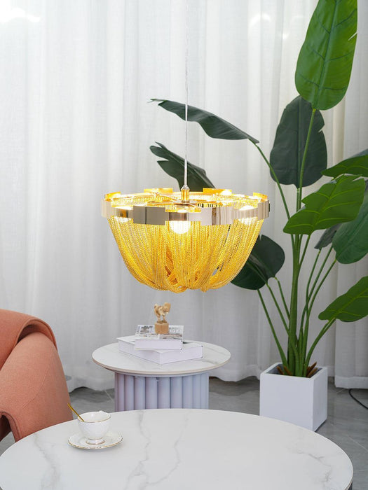 Tassel Aluminum Chain Ceiling Light - DWHOME