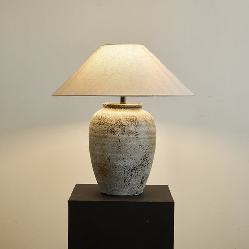 Tavira Aged Stone Table Lamp - Vakkerlight