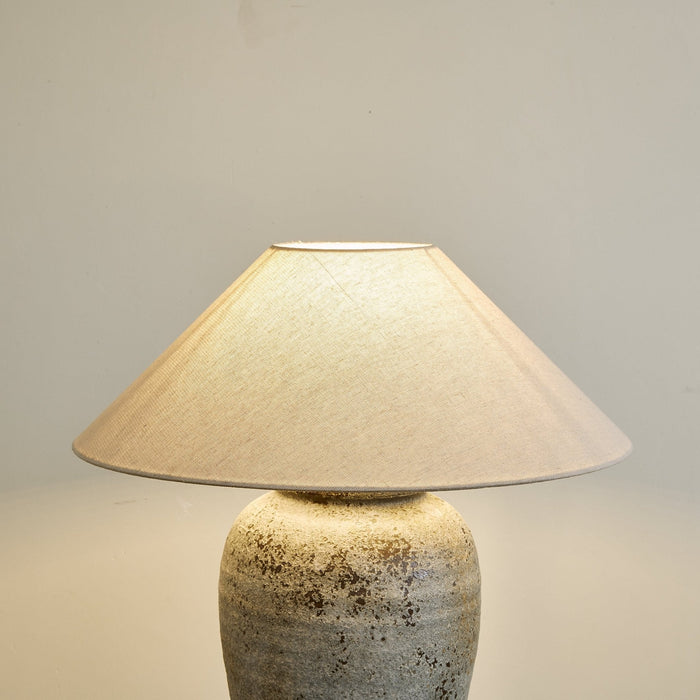 Tavira Aged Stone Table Lamp-DWHOME