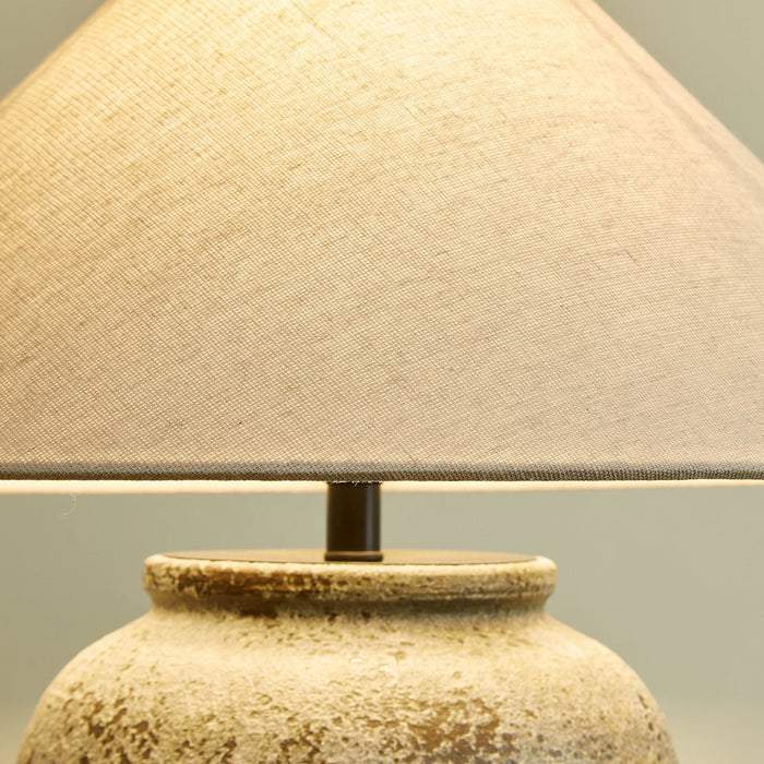 Tavira Aged Stone Table Lamp-DWHOME