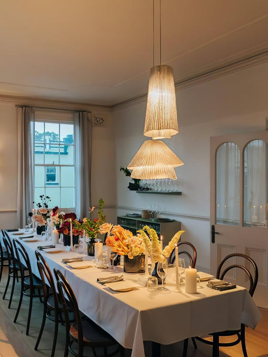 Stainless Steel Pleated Pendant Lamp-DWHOME