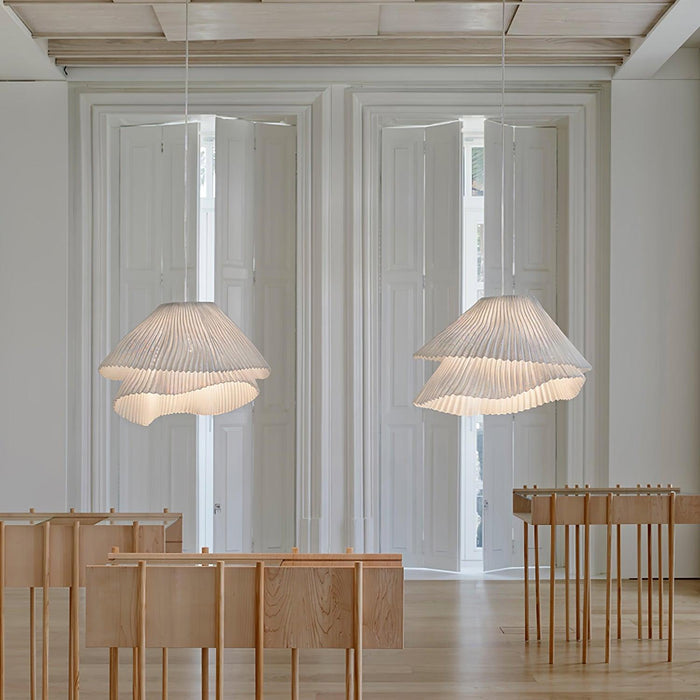 Stainless Steel Pleated Pendant Lamp-DWHOME