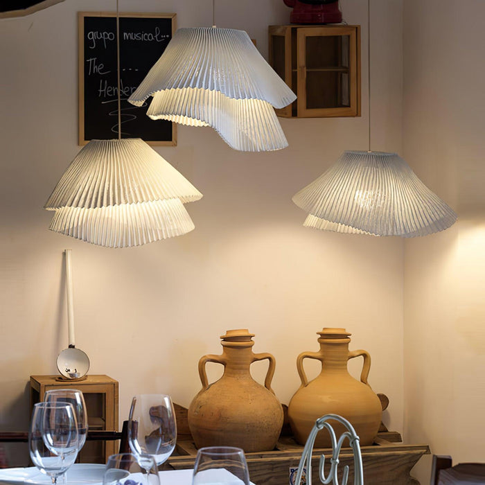 Stainless Steel Pleated Pendant Lamp-DWHOME