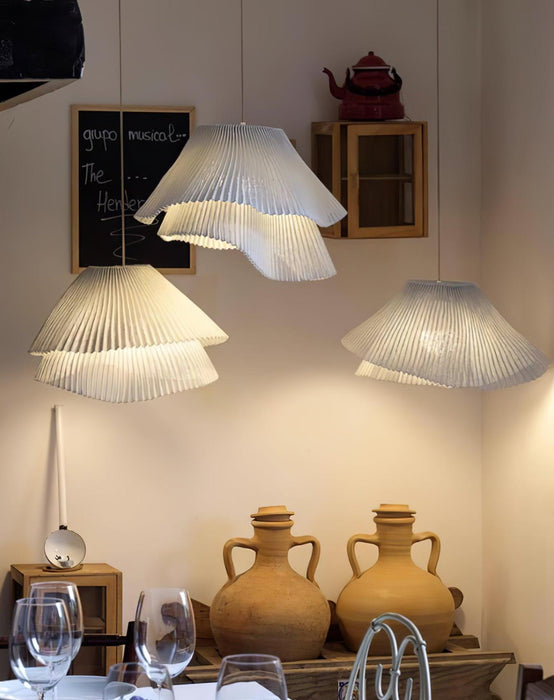 Stainless Steel Pleated Pendant Lamp-DWHOME