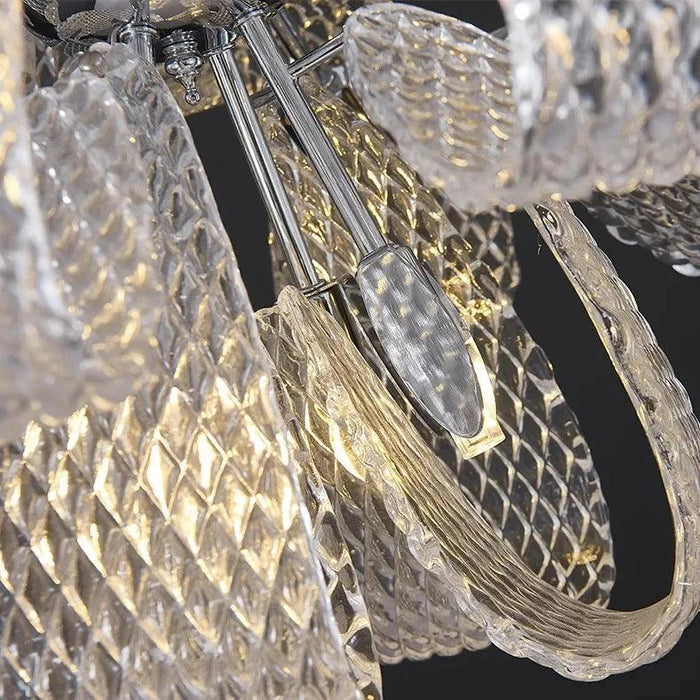 Teny Luxury Chrome and Crystal Chandelier - DWHOME
