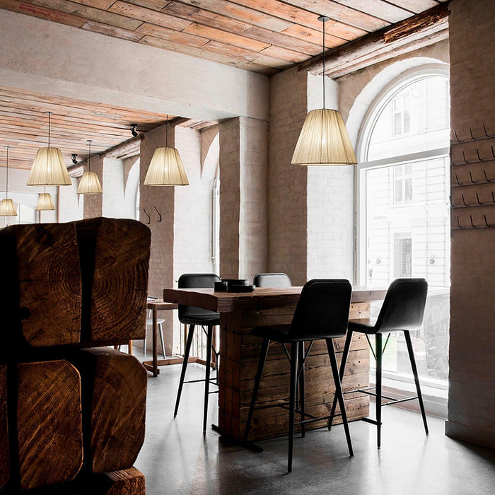 Textile Taper Pendant Lamp-DWHOME