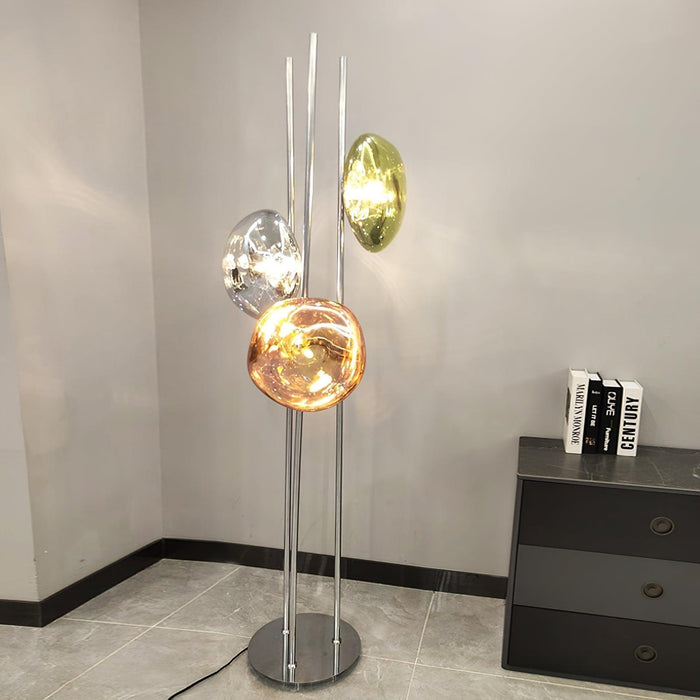 Three Lava Glass Floor Lamp-DWHOME