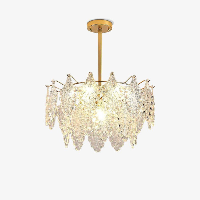 Tiered Carved Glass Chandelier - DWHOME