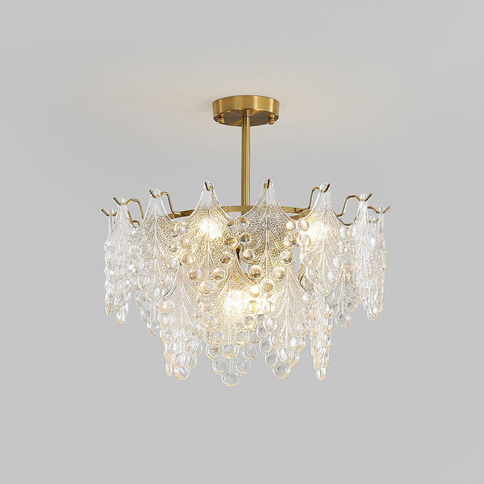 Tiered Carved Glass Chandelier - DWHOME