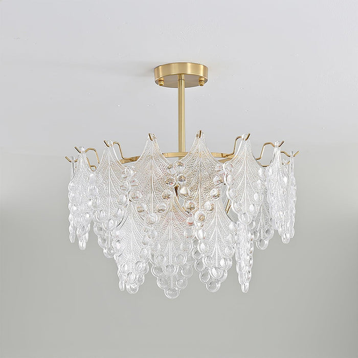 Tiered Carved Glass Chandelier - DWHOME