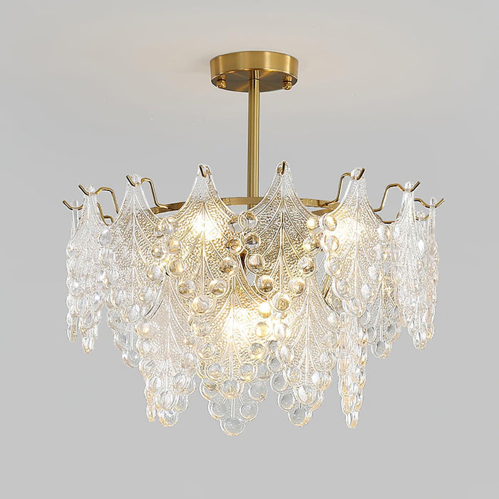Tiered Carved Glass Chandelier - DWHOME