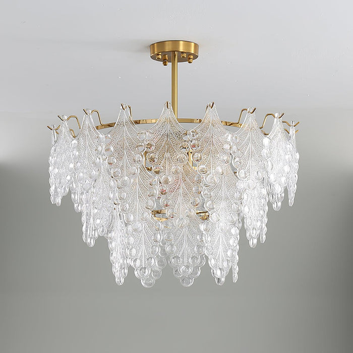 Tiered Carved Glass Chandelier - DWHOME