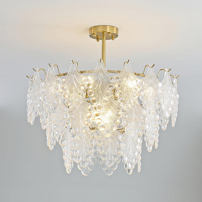 Tiered Carved Glass Chandelier - DWHOME