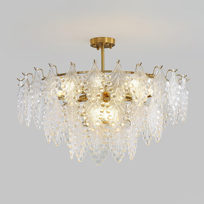 Tiered Carved Glass Chandelier - DWHOME