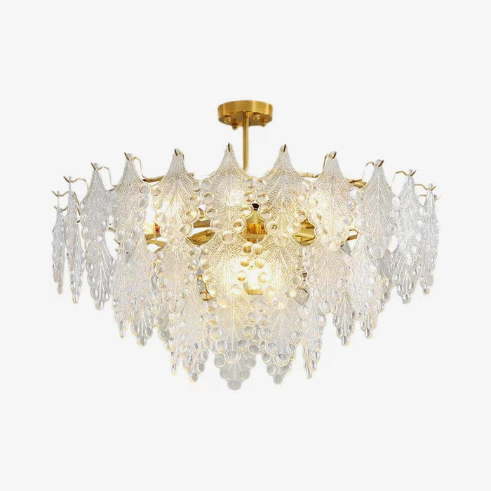 Tiered Carved Glass Chandelier - DWHOME