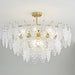 Tiered Carved Glass Chandelier - DWHOME