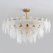 Tiered Carved Glass Chandelier - DWHOME