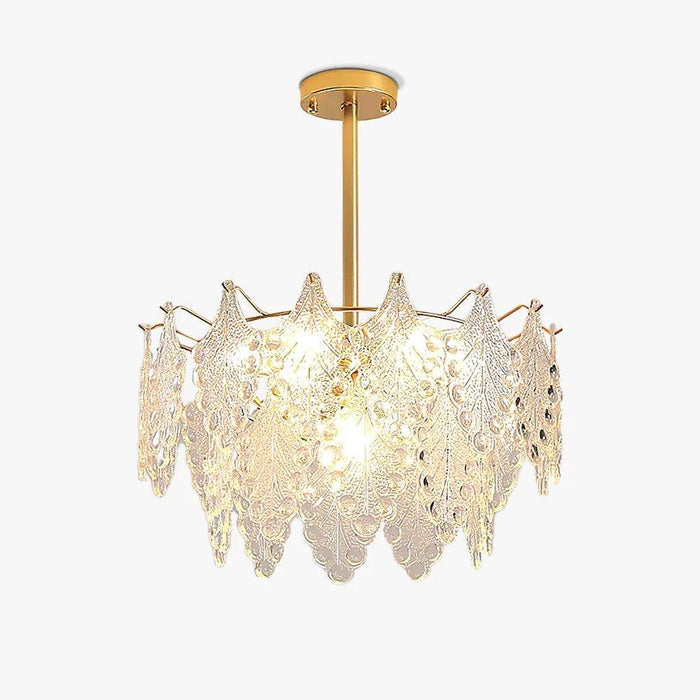 Tiered Carved Glass Chandelier - DWHOME