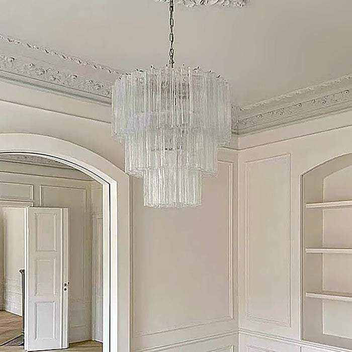 Tiered Tube Murano Glass Chandelier-DWHOME