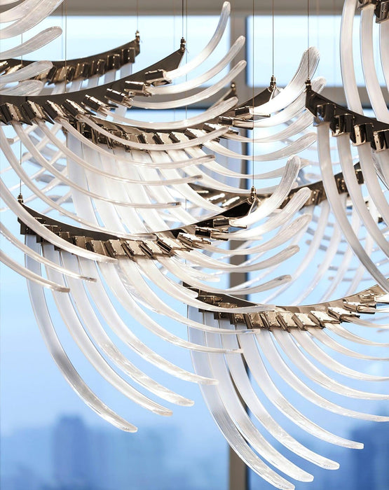 Tiered Palmette Chandelier-DWHOME