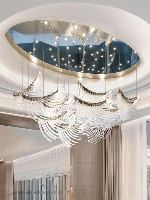 Tiered Palmette Chandelier-DWHOME