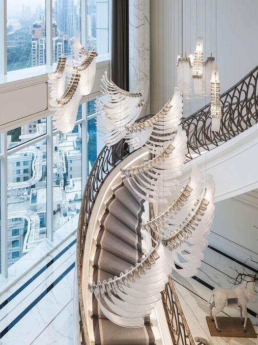 Tiered Palmette Chandelier-DWHOME