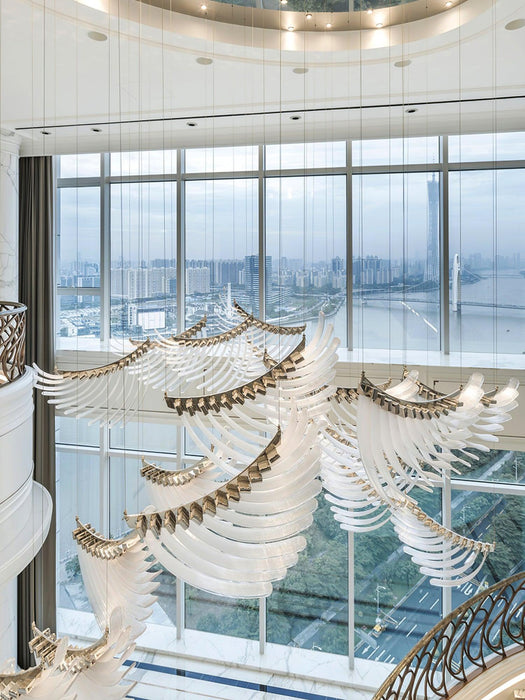 Tiered Palmette Chandelier-DWHOME