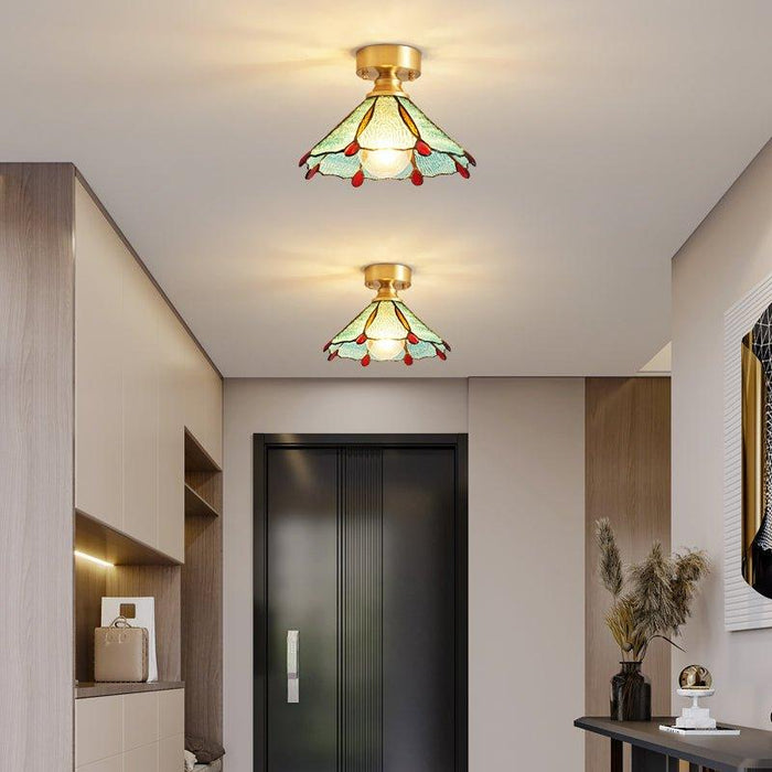 Tiffany Floral Ceiling Lamp-DWHOME