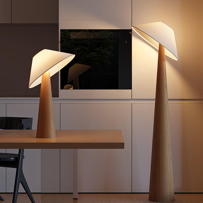 Tilt Hat Wooden Table Lamp - DWHOME