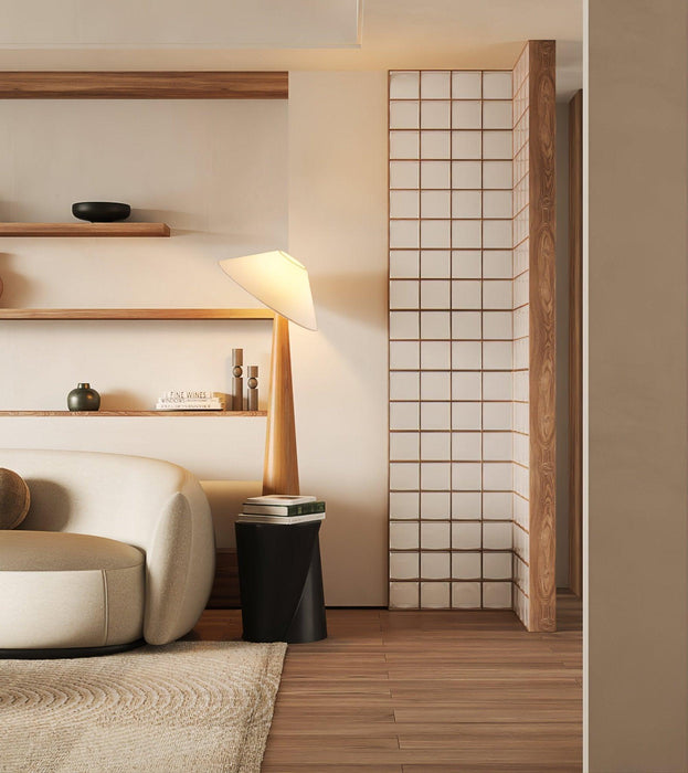 Tilt Hat Wooden Floor Lamp - DWHOME