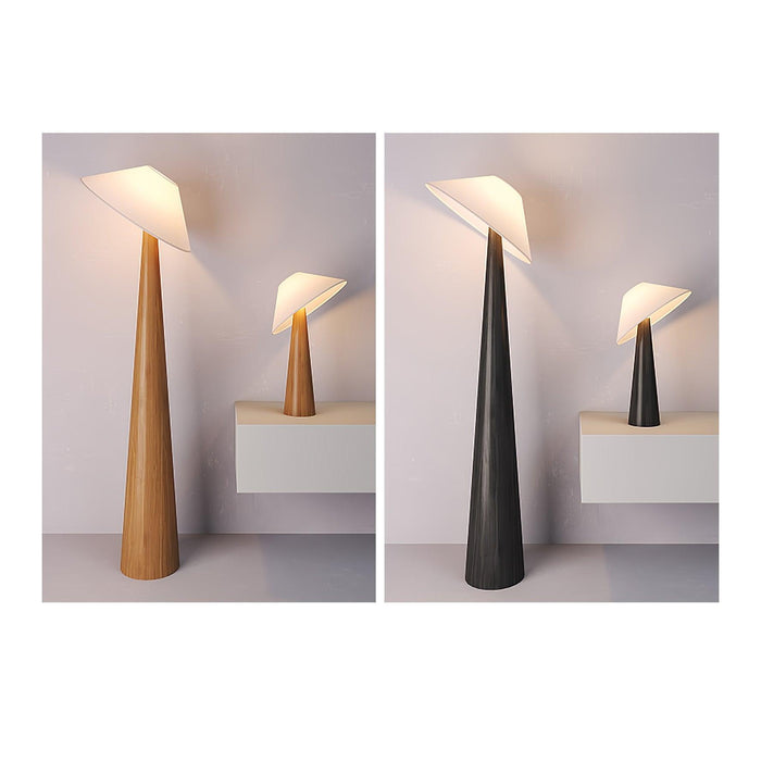 Tilt Hat Wooden Floor Lamp - DWHOME