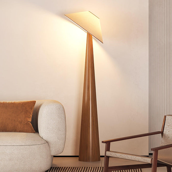 Tilt Hat Wooden Floor Lamp - DWHOME