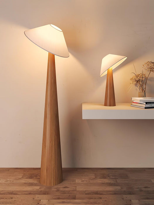 Tilt Hat Wooden Floor Lamp - DWHOME