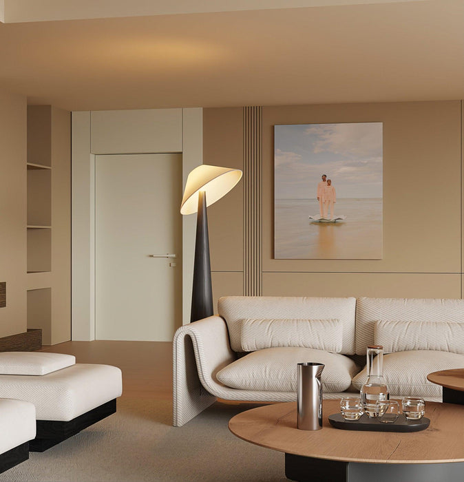 Tilt Hat Wooden Floor Lamp - DWHOME