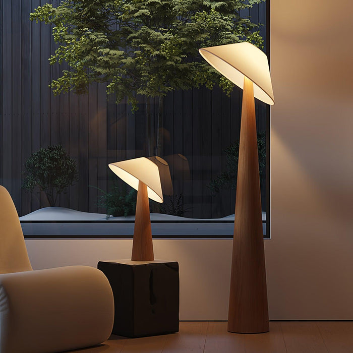 Tilt Hat Wooden Floor Lamp - DWHOME