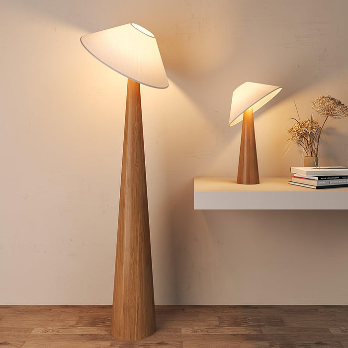 Tilt Hat Wooden Table Lamp - DWHOME