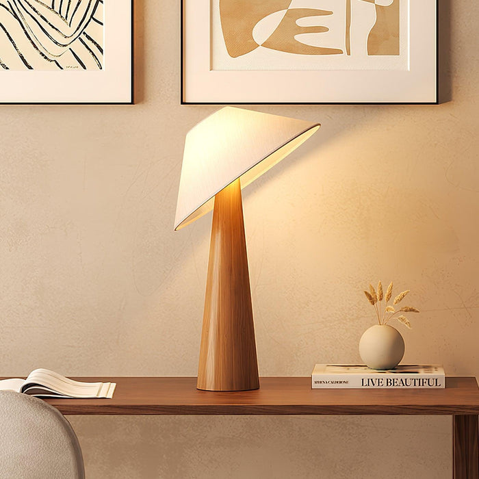 Tilt Hat Wooden Table Lamp - DWHOME