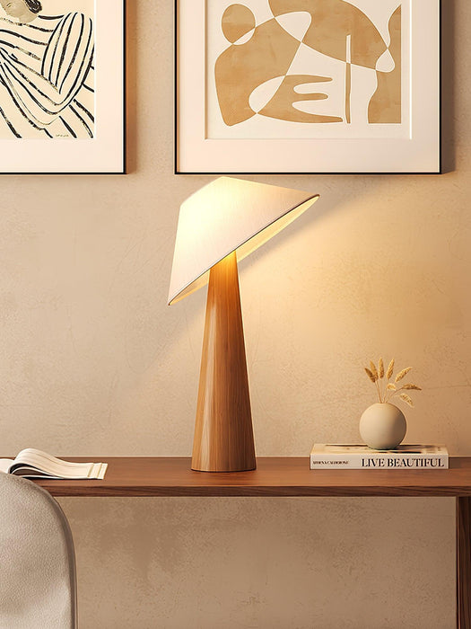 Tilt Hat Wooden Table Lamp - DWHOME