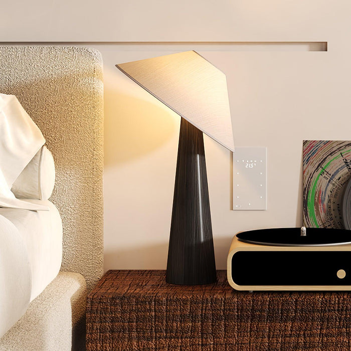 Tilt Hat Wooden Table Lamp - DWHOME