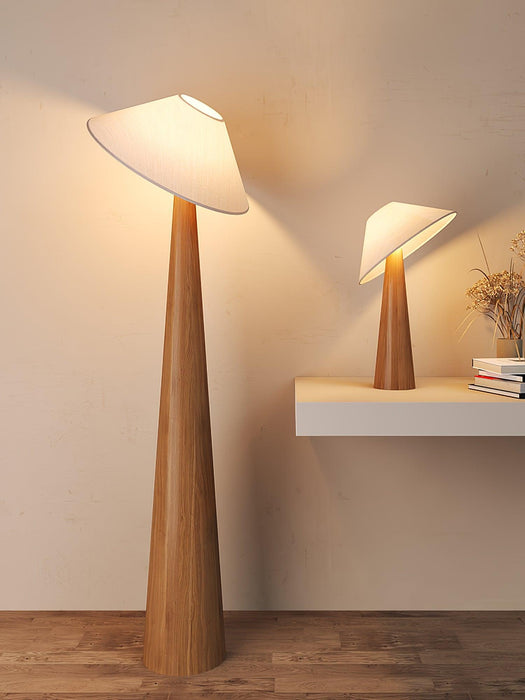 Tilt Hat Wooden Table Lamp - DWHOME