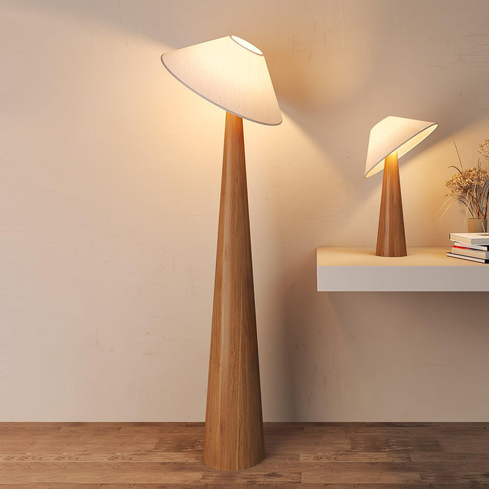 Tilt Hat Wooden Table Lamp - DWHOME