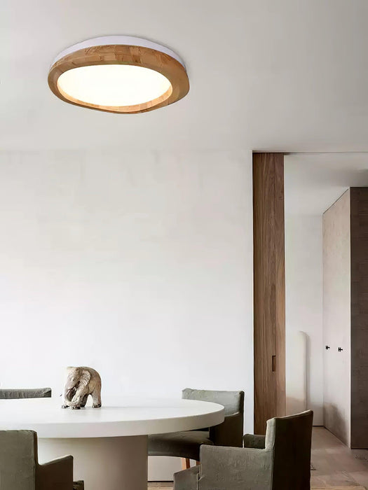 Timber Round Wood Ceiling Lamp-DWHOME