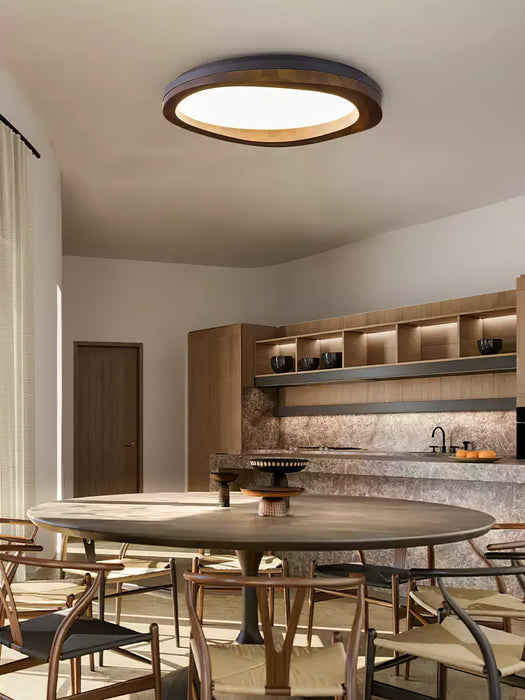 Timber Round Wood Ceiling Lamp-DWHOME