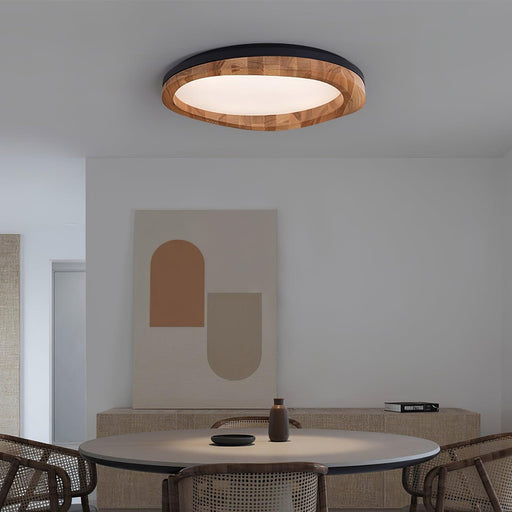 Timber Round Wood Ceiling Lamp-DWHOME