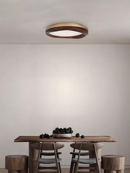 Timber Round Wood Ceiling Lamp-DWHOME