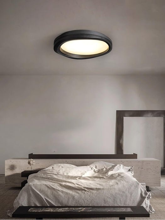 Timber Round Wood Ceiling Lamp-DWHOME