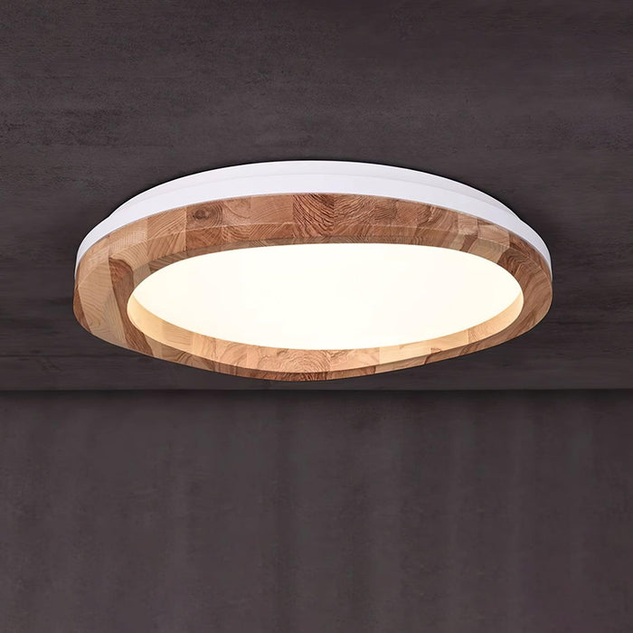 Timber Round Wood Ceiling Lamp-DWHOME