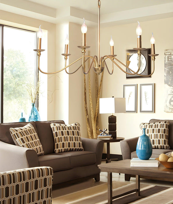Timeless Gold Candle Chandelier-DWHOME
