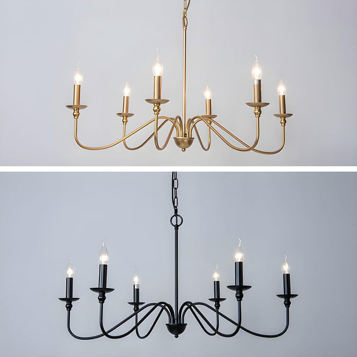 Timeless Gold Candle Chandelier-DWHOME