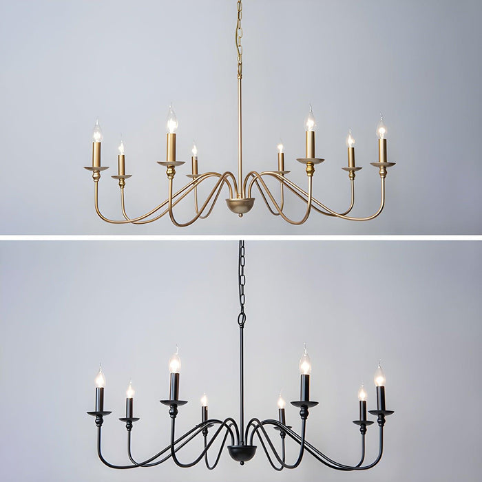Timeless Gold Candle Chandelier-DWHOME